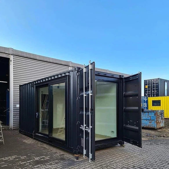 20-foot shipping container modified into an office